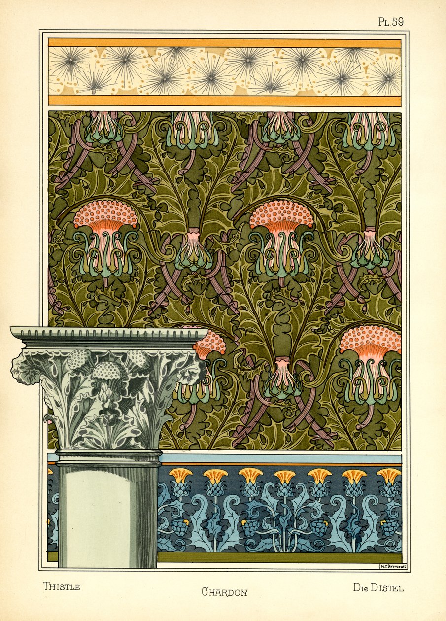 The Thistle (farge litho) av Maurice Pillard Verneuil