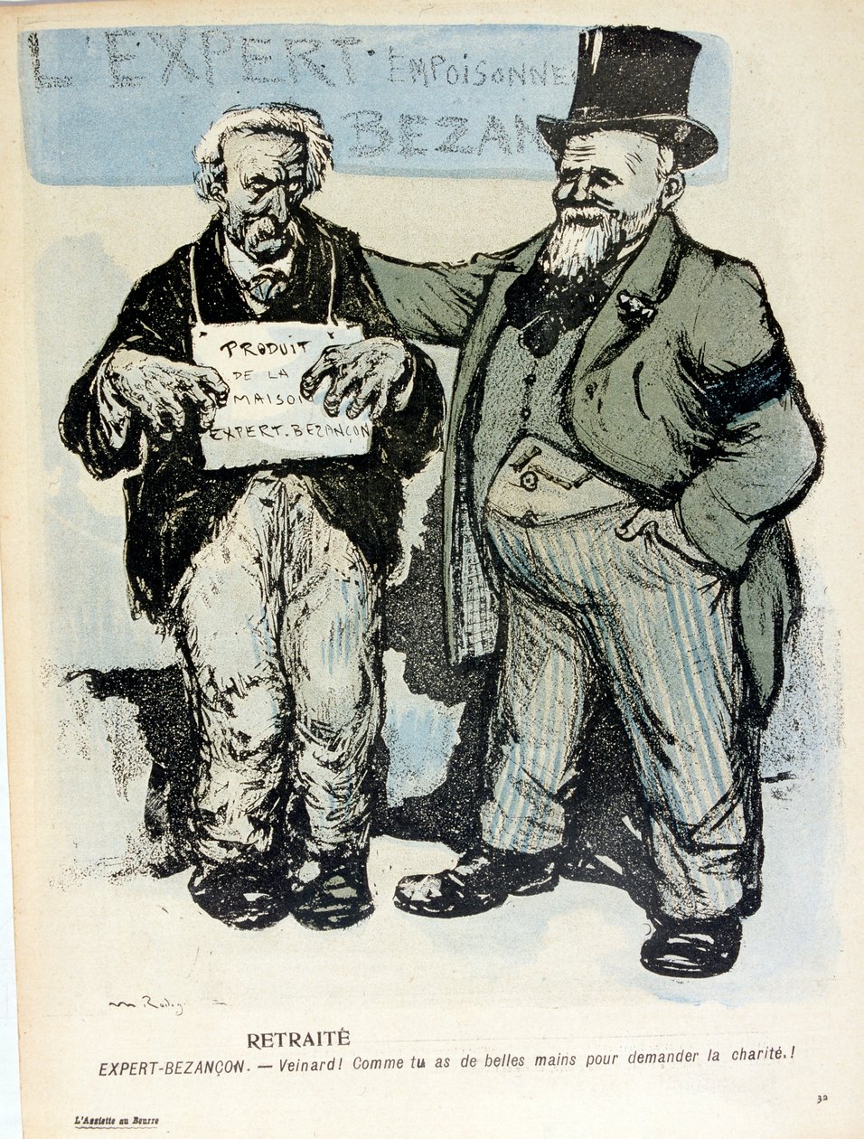 Karikatur i The Plate of Butter av Maurice Radiguet