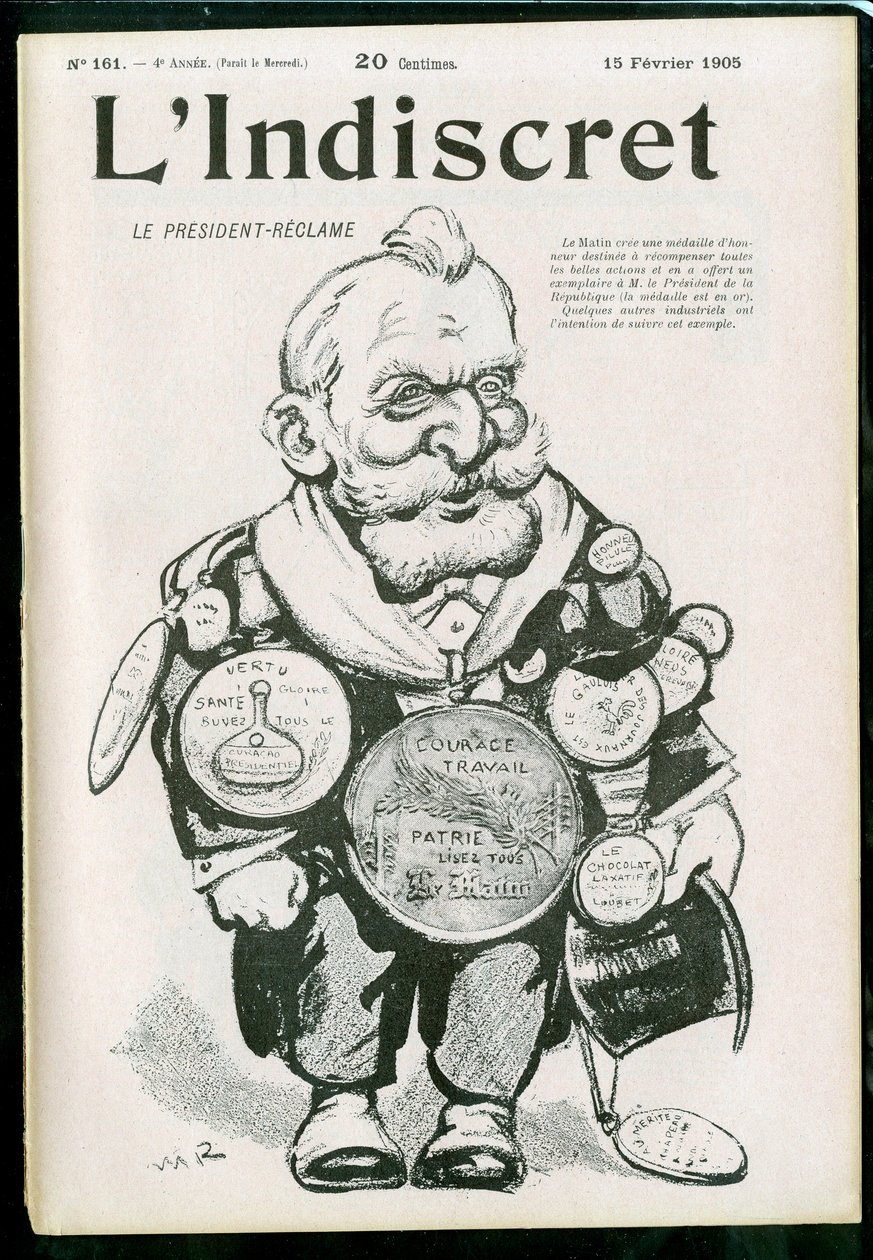 Cover av ""L'Indiscret"", Satirical in B & W av Maurice Radiguet