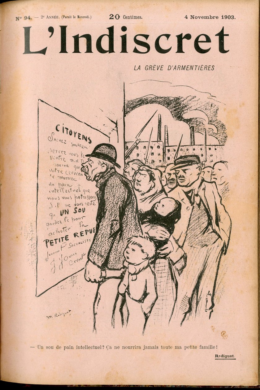 Cover av ""L'Indiscret"", Satirical in B & W av Maurice Radiguet