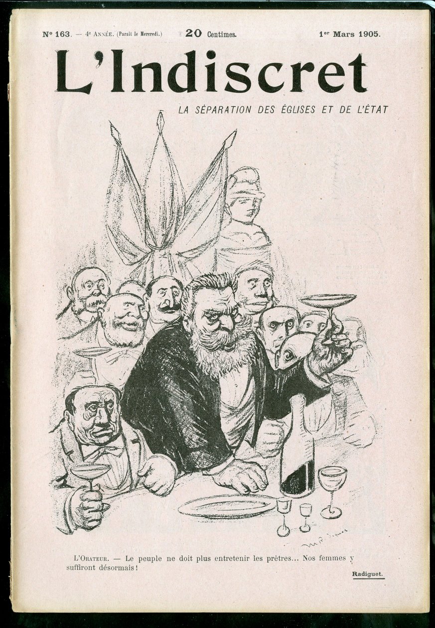 Cover av ""L'Indiscret"", Satirical in B & W av Maurice Radiguet
