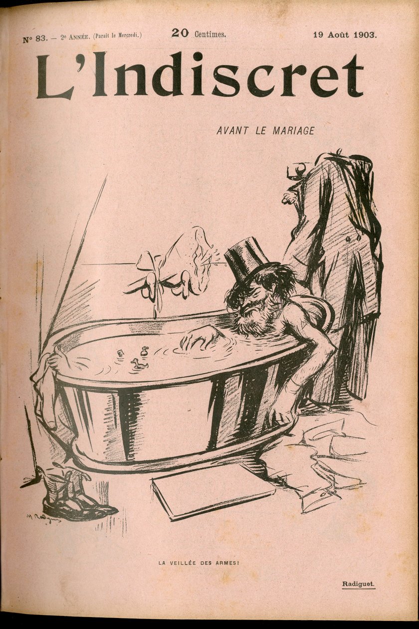 Cover av ""L'Indiscret"", Satirical in B & W av Maurice Radiguet