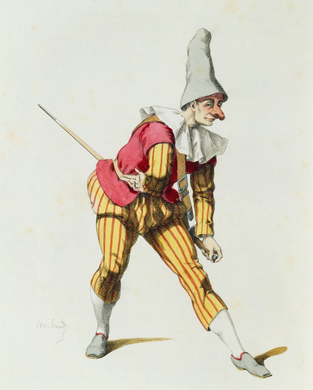 Giangurgolo i 1625, av Maurice Sand (1823-1889) av Maurice Sand