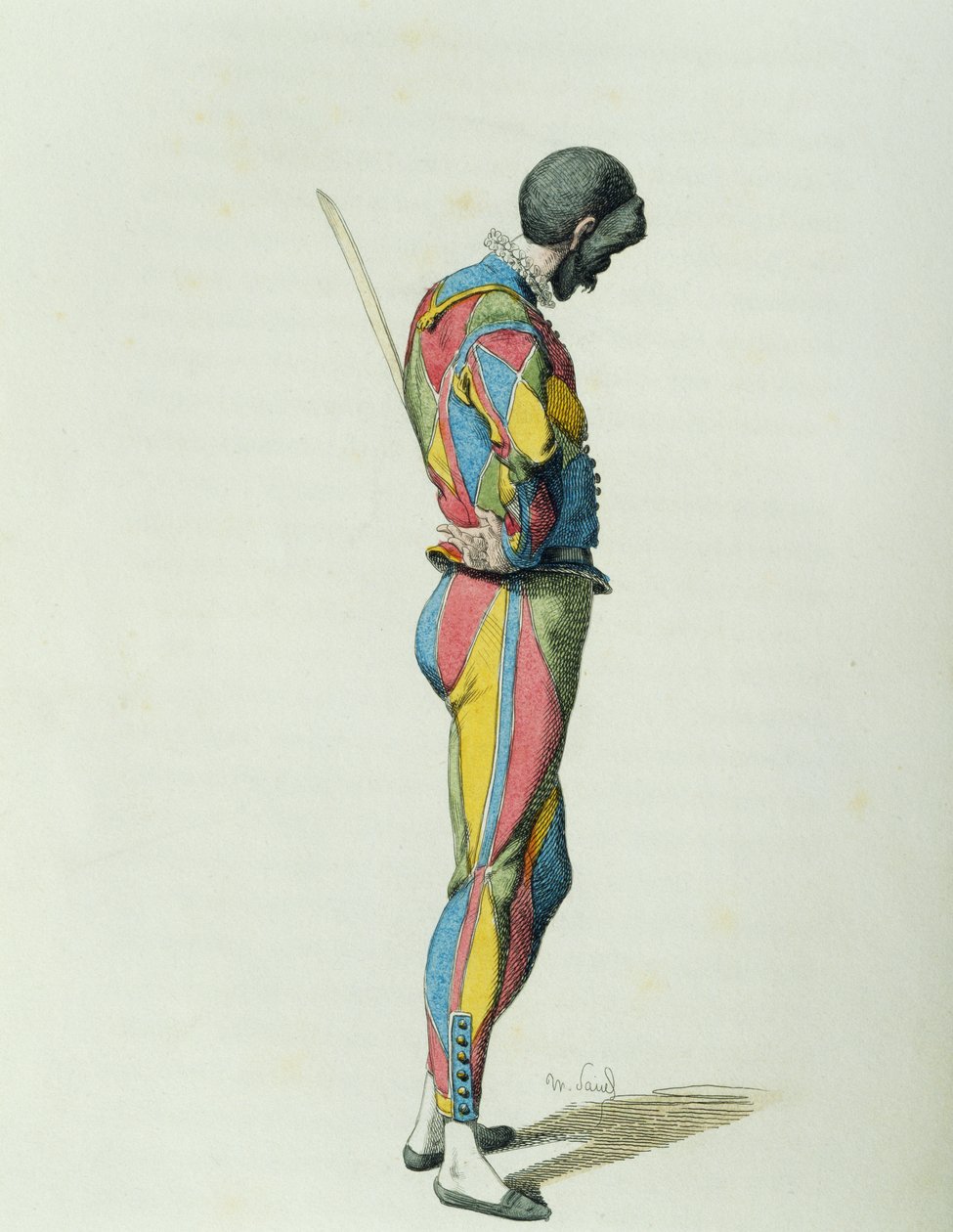 Harlequin i 1858, av Maurice Sand (1823-1889) av Maurice Sand
