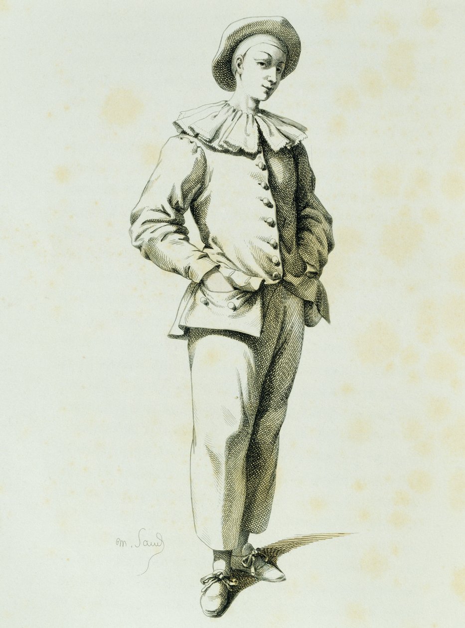 Pedrolino, av Maurice Sand (1823-1889) av Maurice Sand