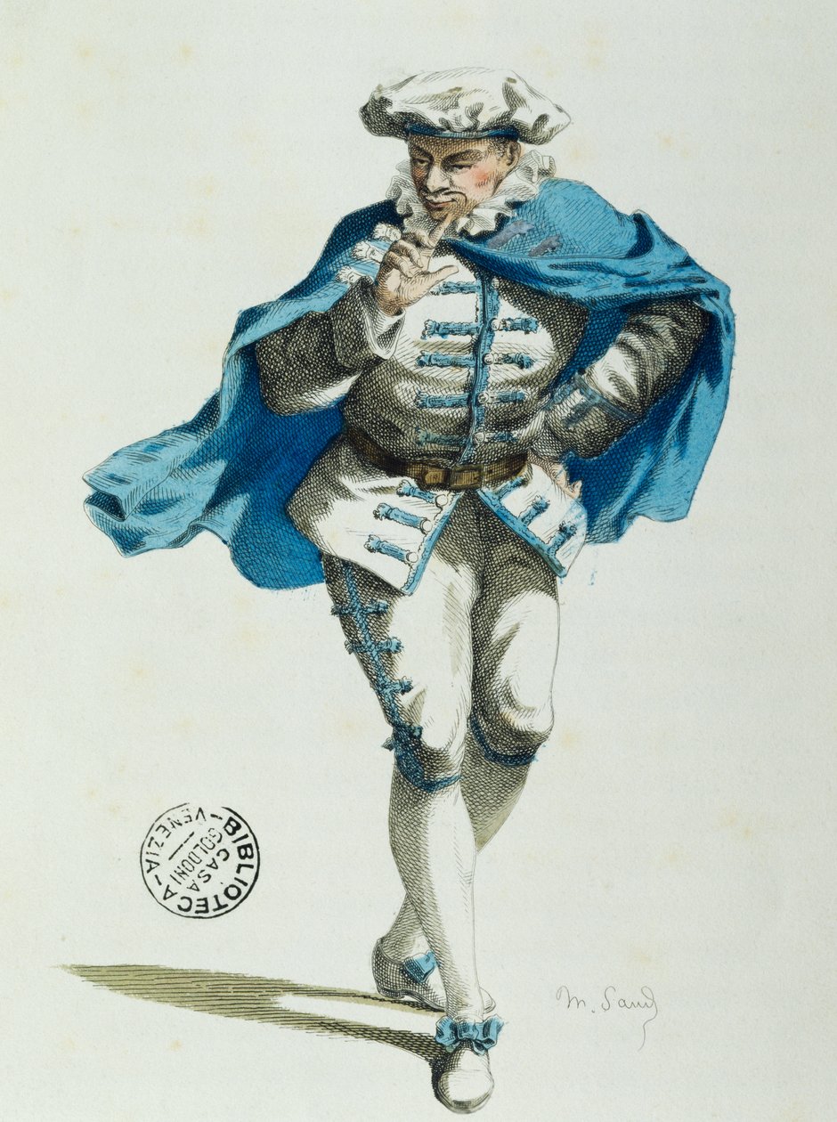 Scapino (farge litho) av Maurice Sand