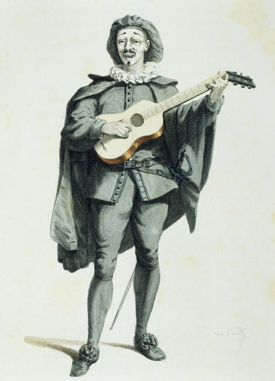 Scaramouche, av Maurice Sand (1823-1889) av Maurice Sand