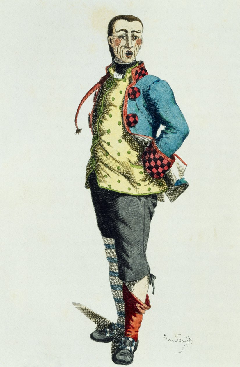 Stenterello i 1858, av Maurice Sand (1823-1889) av Maurice Sand