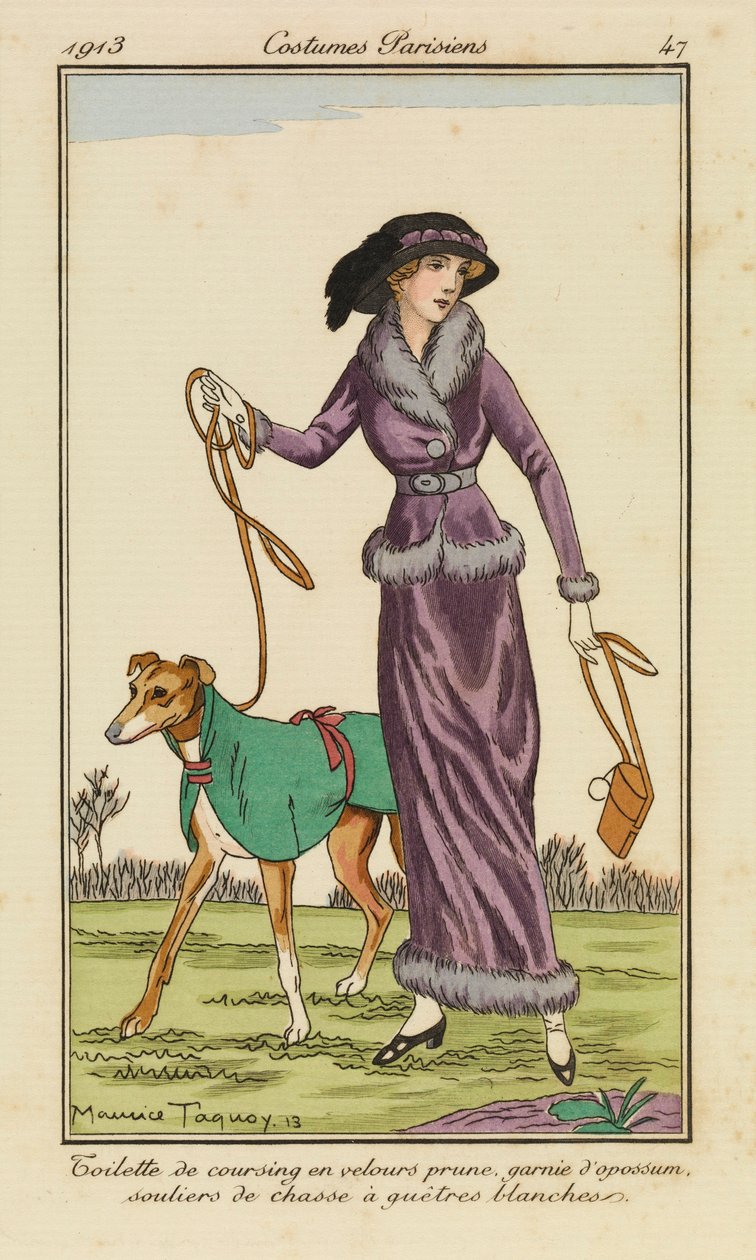 Tallerken 47 fra 'Parisian Costumes' av Maurice Taquoy