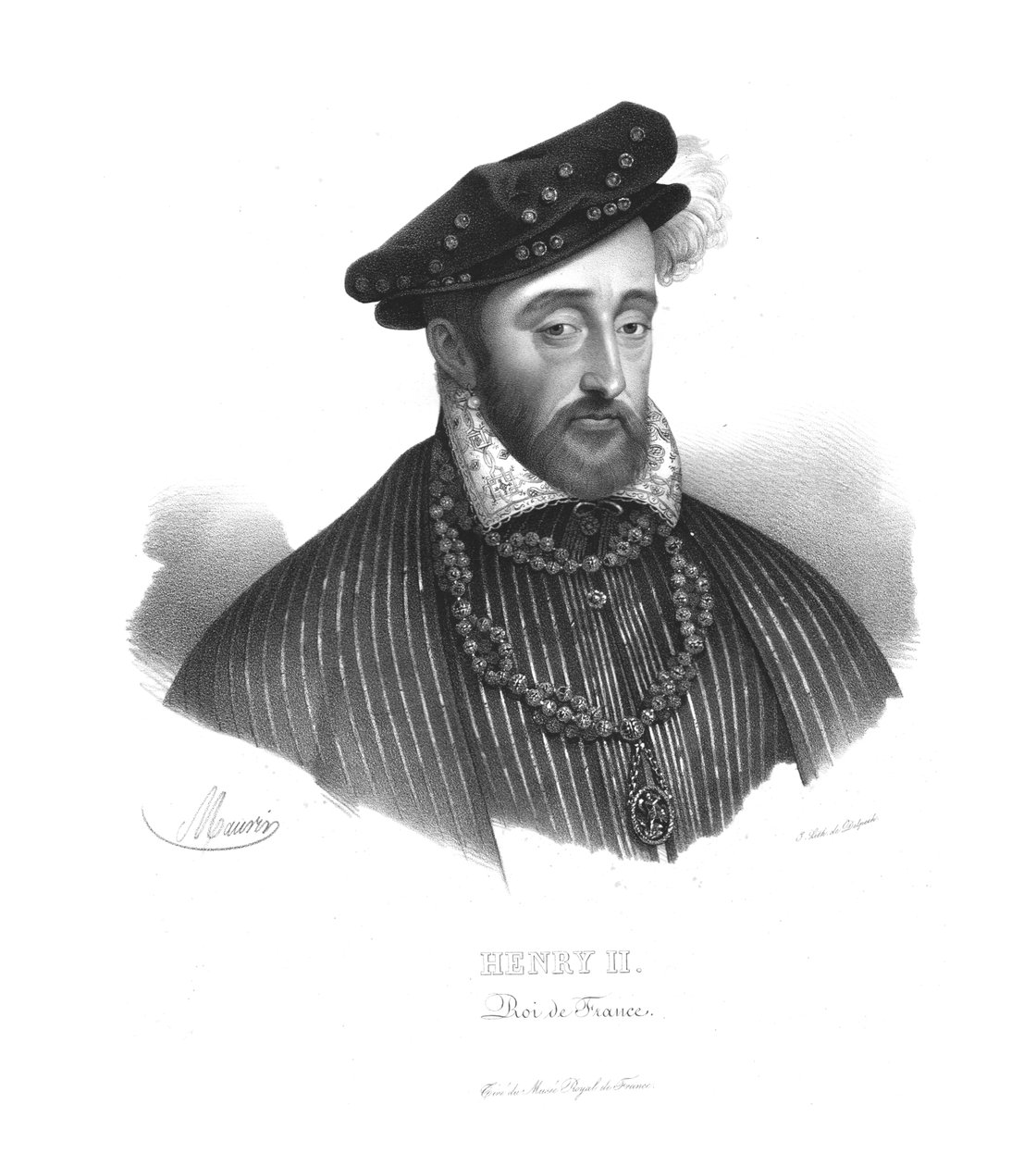 Henrik II, konge av Frankrike, ca 1820-årene av Maurin
