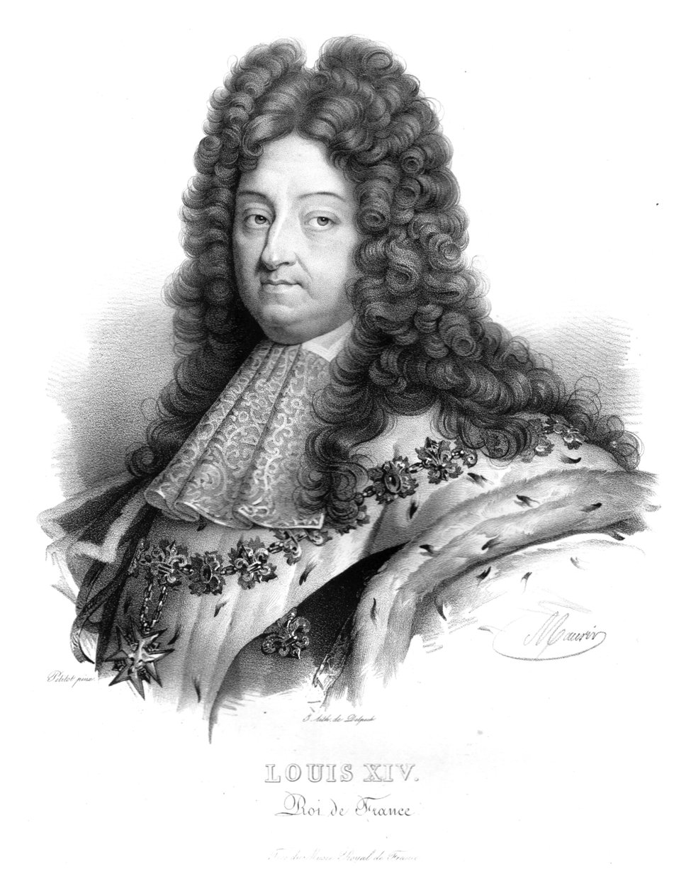 Kong Ludvig XIV av Frankrike, c1820-årene. av Maurin