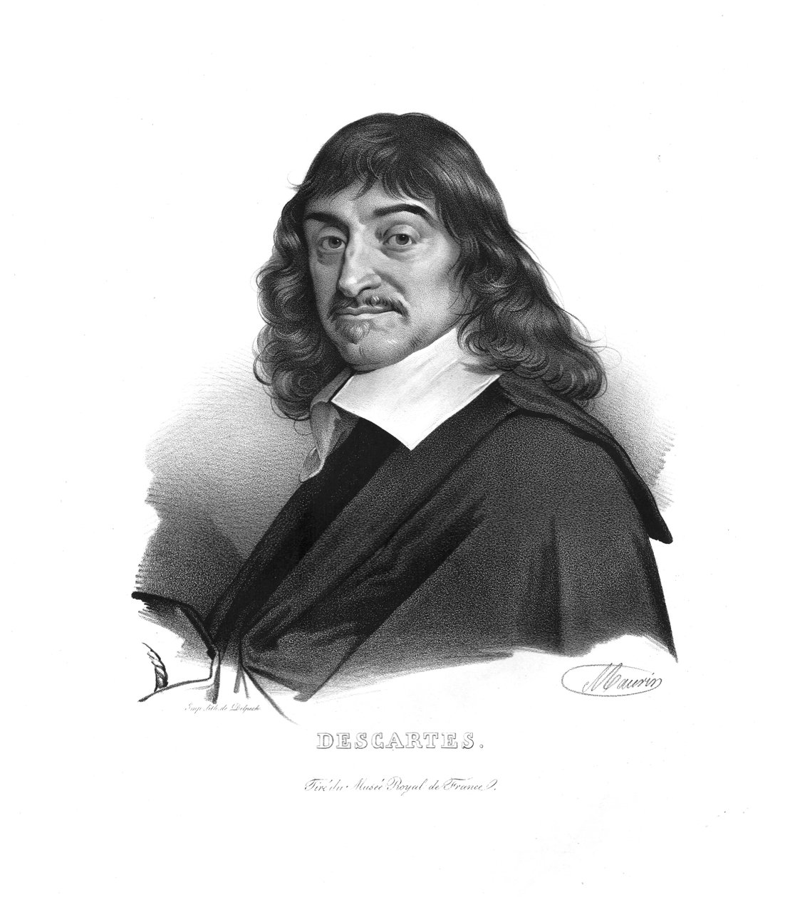 Rene Descartes, ca 1820-tallet. av Maurin