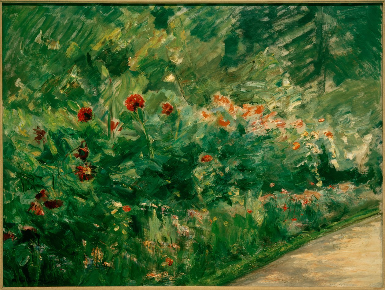 Blomsterstauder i kjøkkenhagen mot sørvest av Max Liebermann