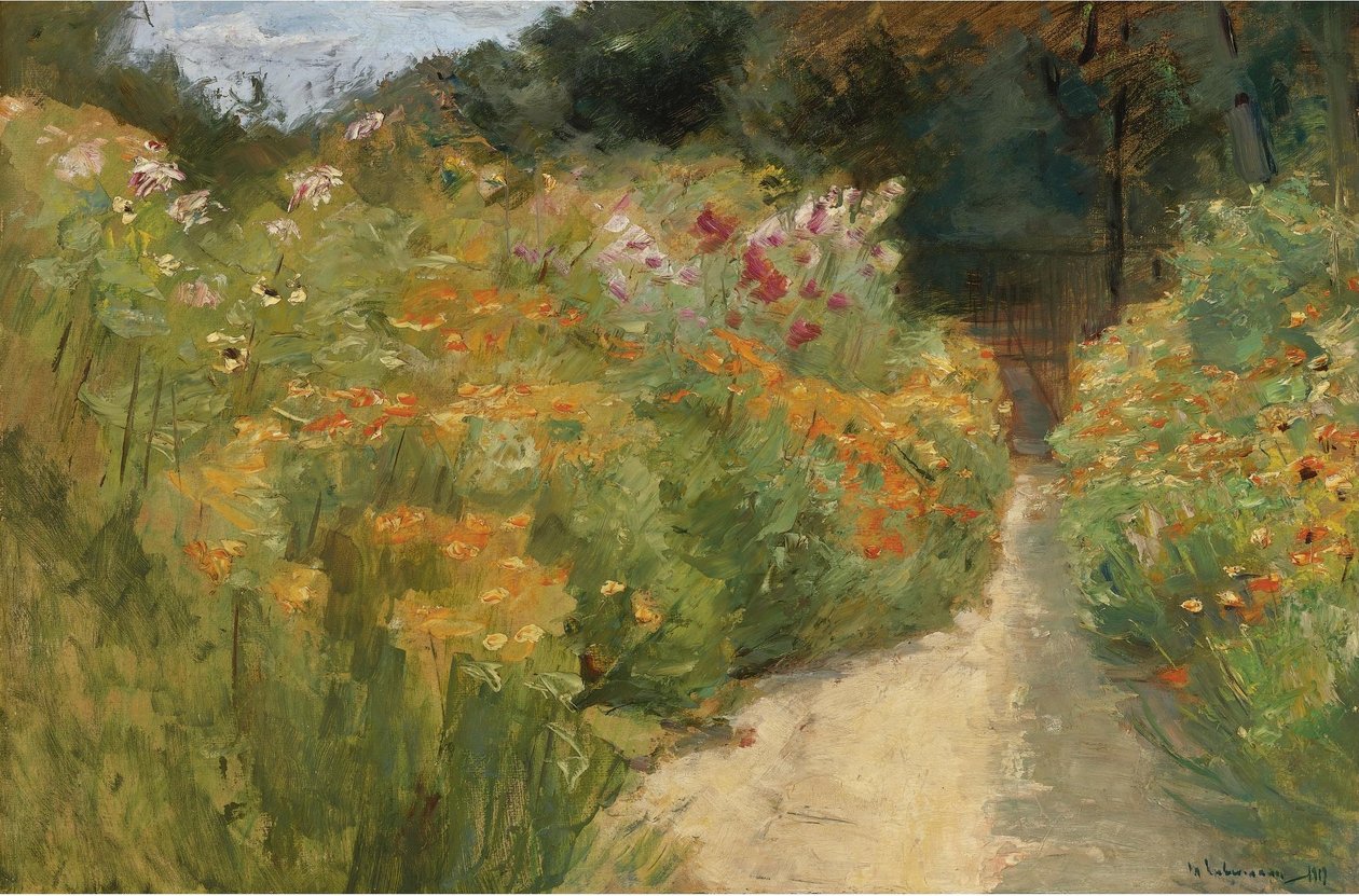 Blomstrende busker i Wannsee -hagen av Max Liebermann