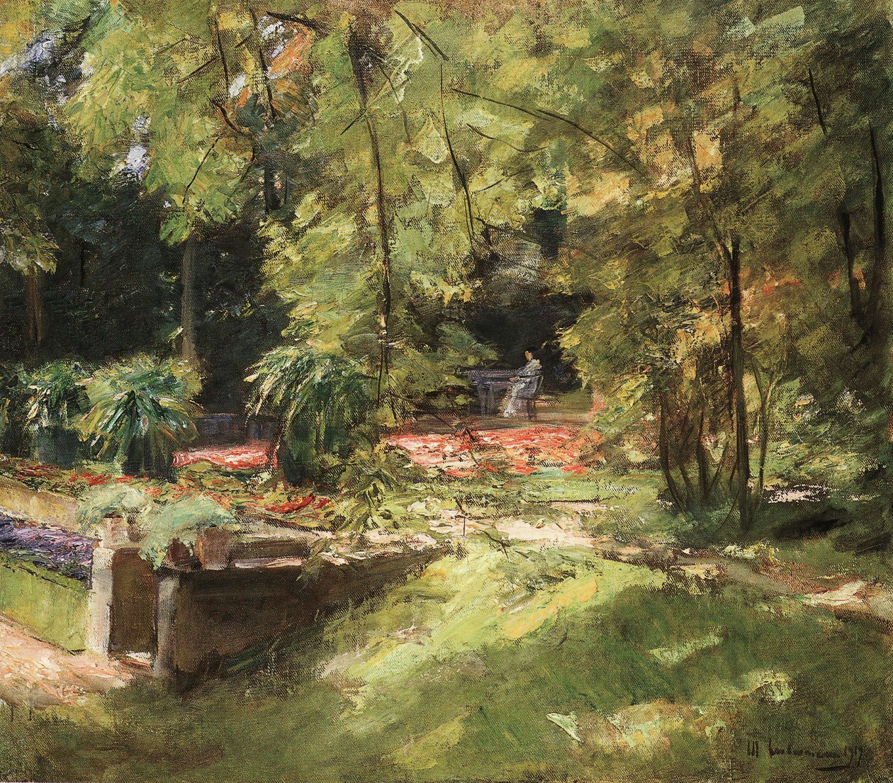 Blomsterrassene i Wannsee -hagen i sørvest av Max Liebermann
