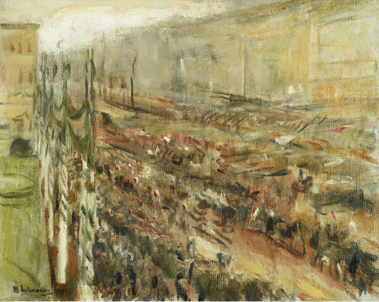 Innføring av troppene på Pariser Platz av Max Liebermann