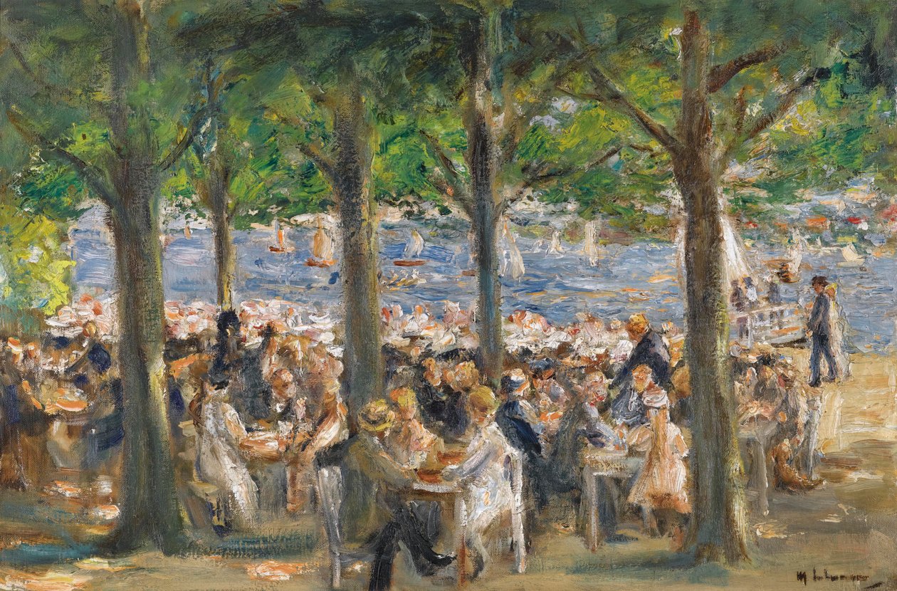 Hagerestaurant på Havel under trærne av Max Liebermann