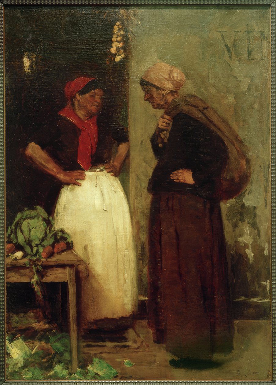 Grønthandler - Markedsscene av Max Liebermann