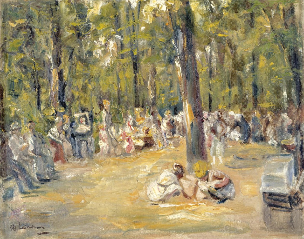 Lekeplass for barn i dyrehagen i Berlin av Max Liebermann