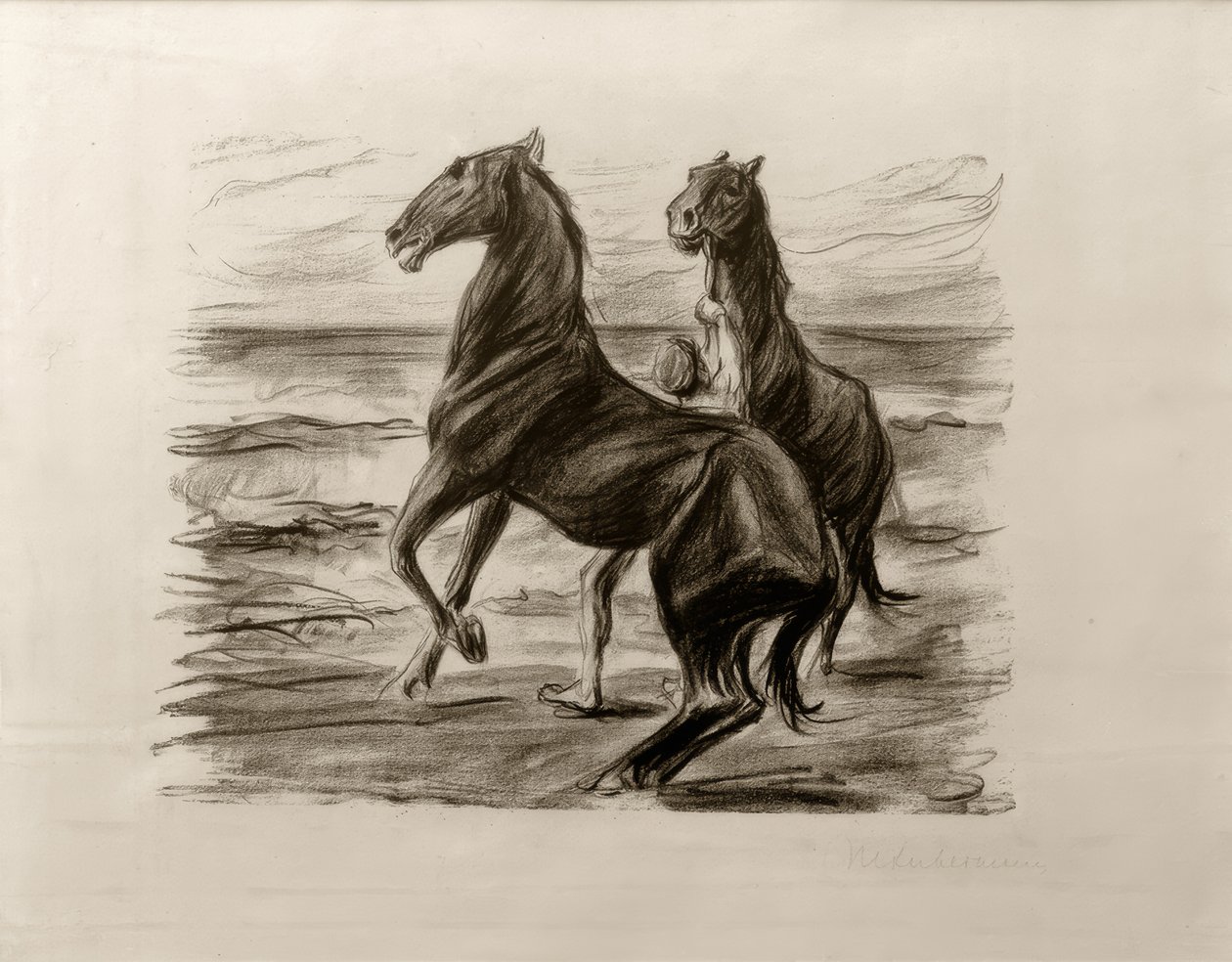 M.Liebermann, Rising Horses av Max Liebermann