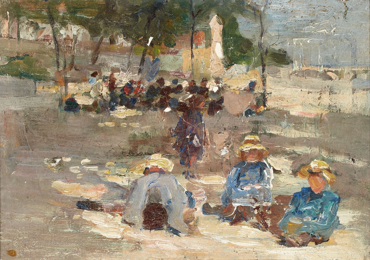 Piknik i parken av Max Liebermann