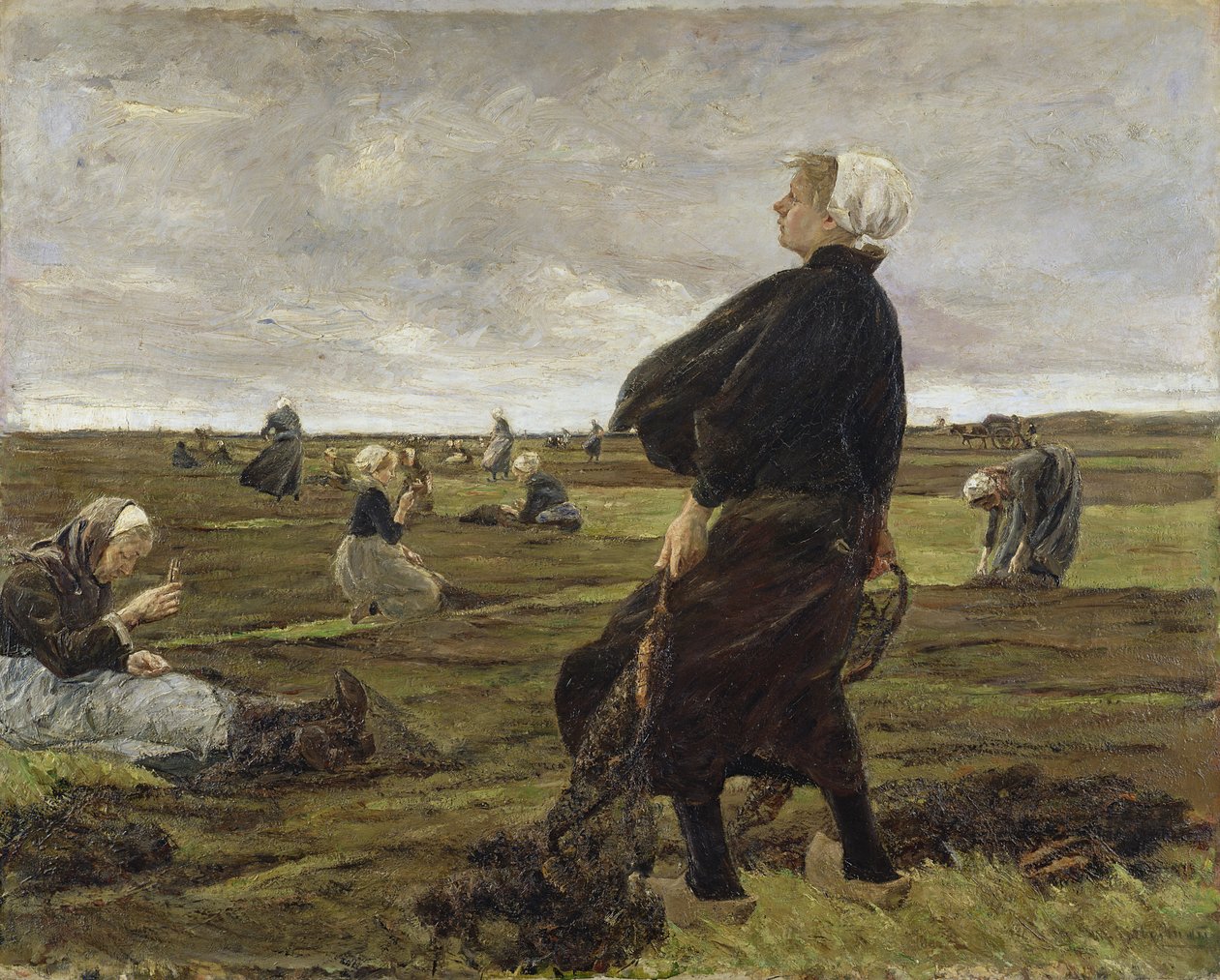 Reparasjon av nettene, 1889 (se 144755 for detaljer) av Max Liebermann
