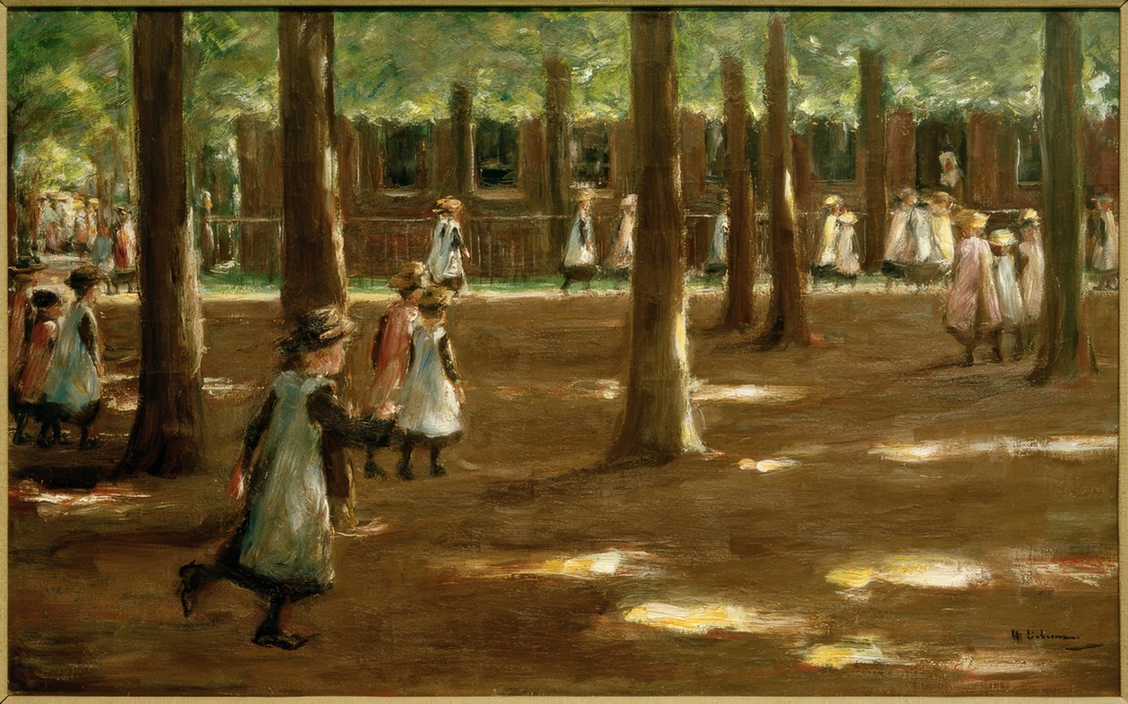 Skolekurs i Laren - komposisjonsstudie av Max Liebermann
