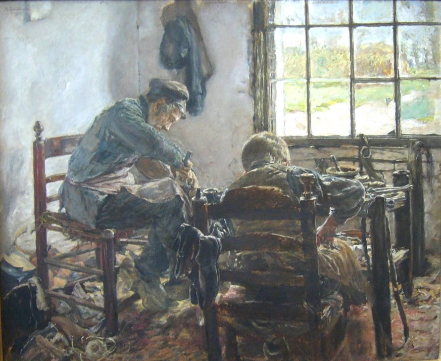 Skomakerverksted av Max Liebermann