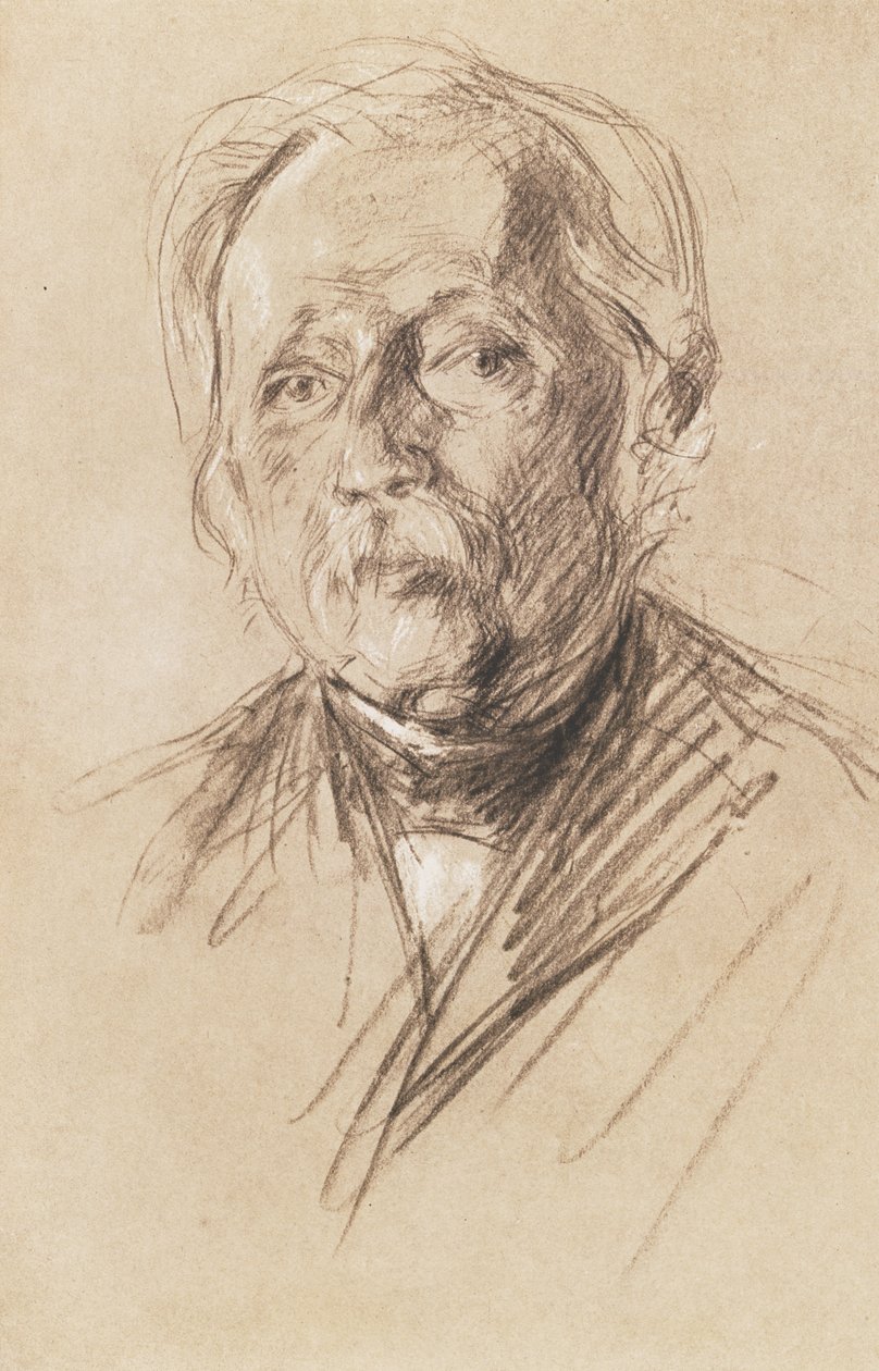 Theodor Fontane, 1896 (kull på papir) av Max Liebermann