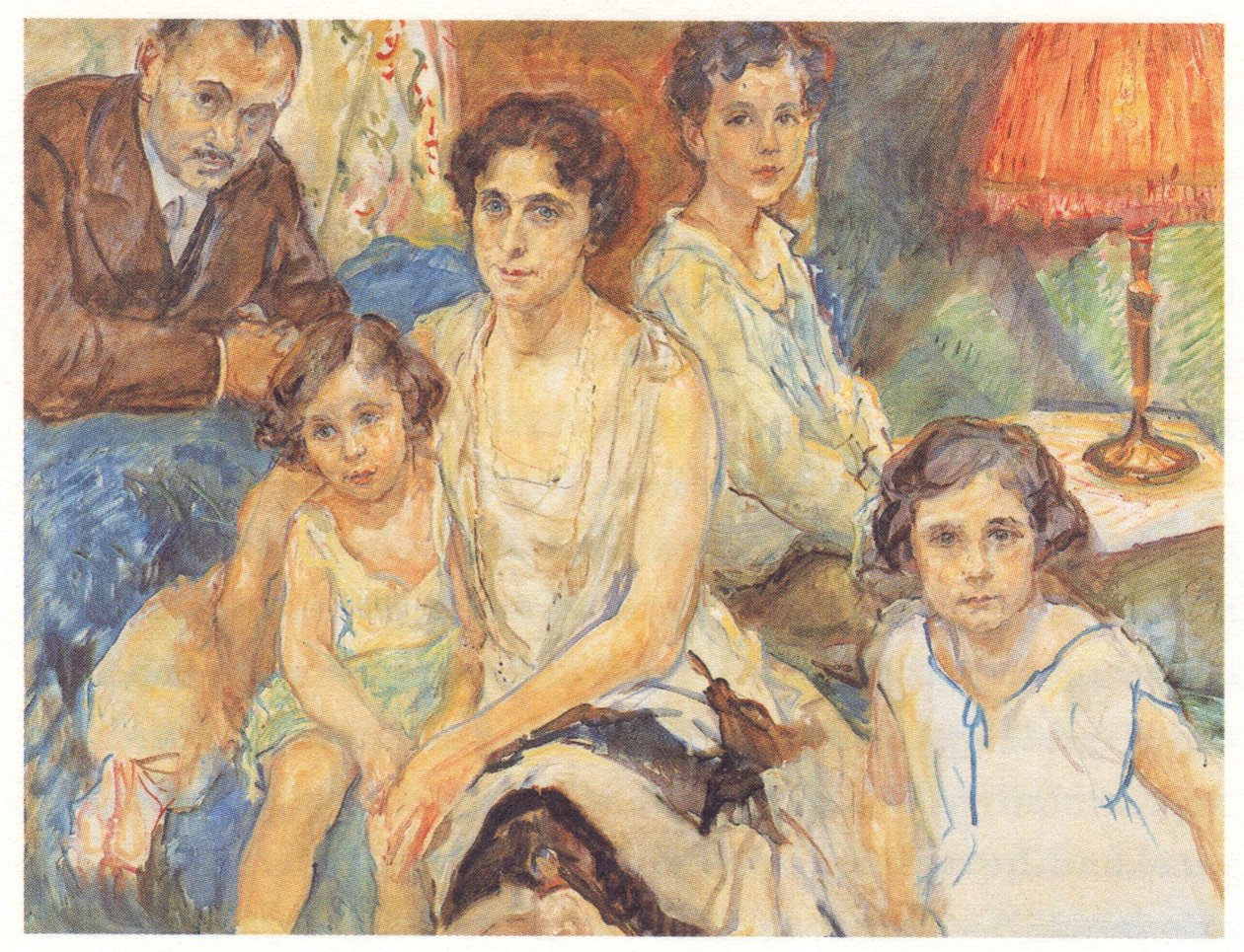 Familien til legen Janos Plesch. Siden 1914 var han gift med Melanie Gans, en datter av Adolf Gans, en av de tre brødrene som drev Cassella -fargeverkene i Frankfurt av Max Slevogt