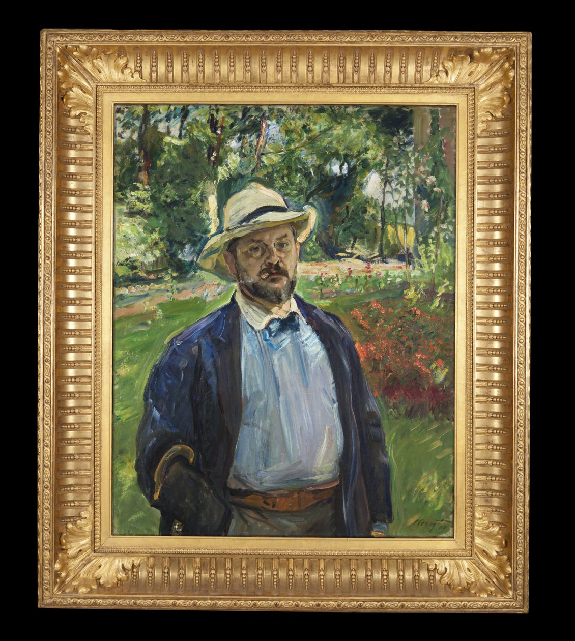 Et selvportrett i hagen ved Godramstein, 1910 av Max Slevogt