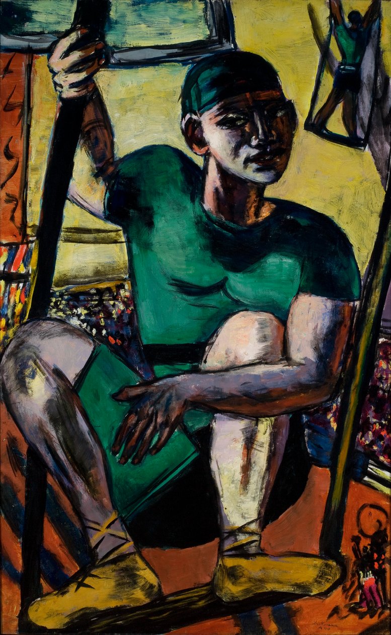 Akrobat på trapesen av Max Beckmann