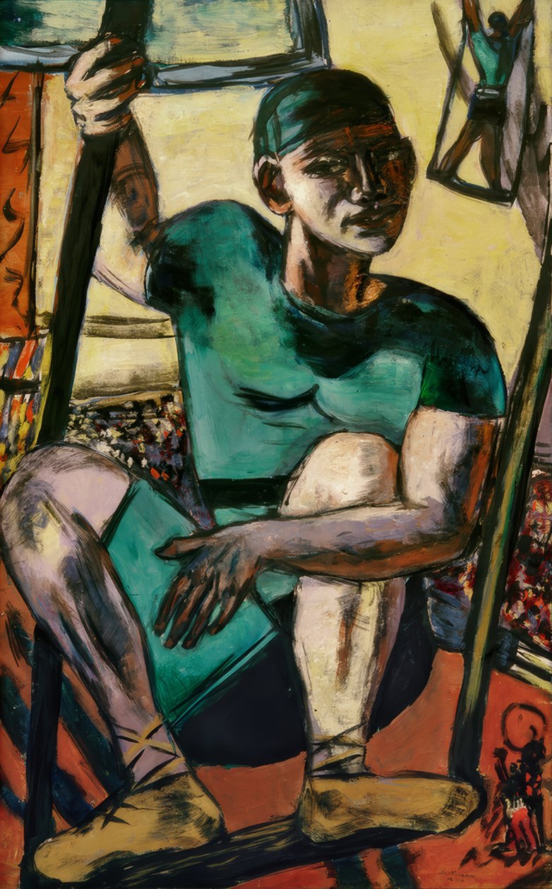 Akrobat på husken av Max Beckmann