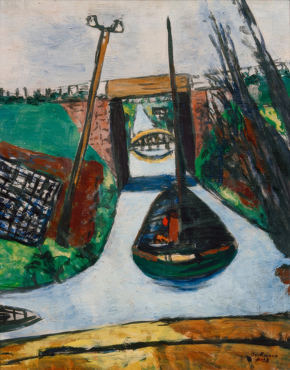 Ved demningen (Holland). Kanal i Holland av Max Beckmann