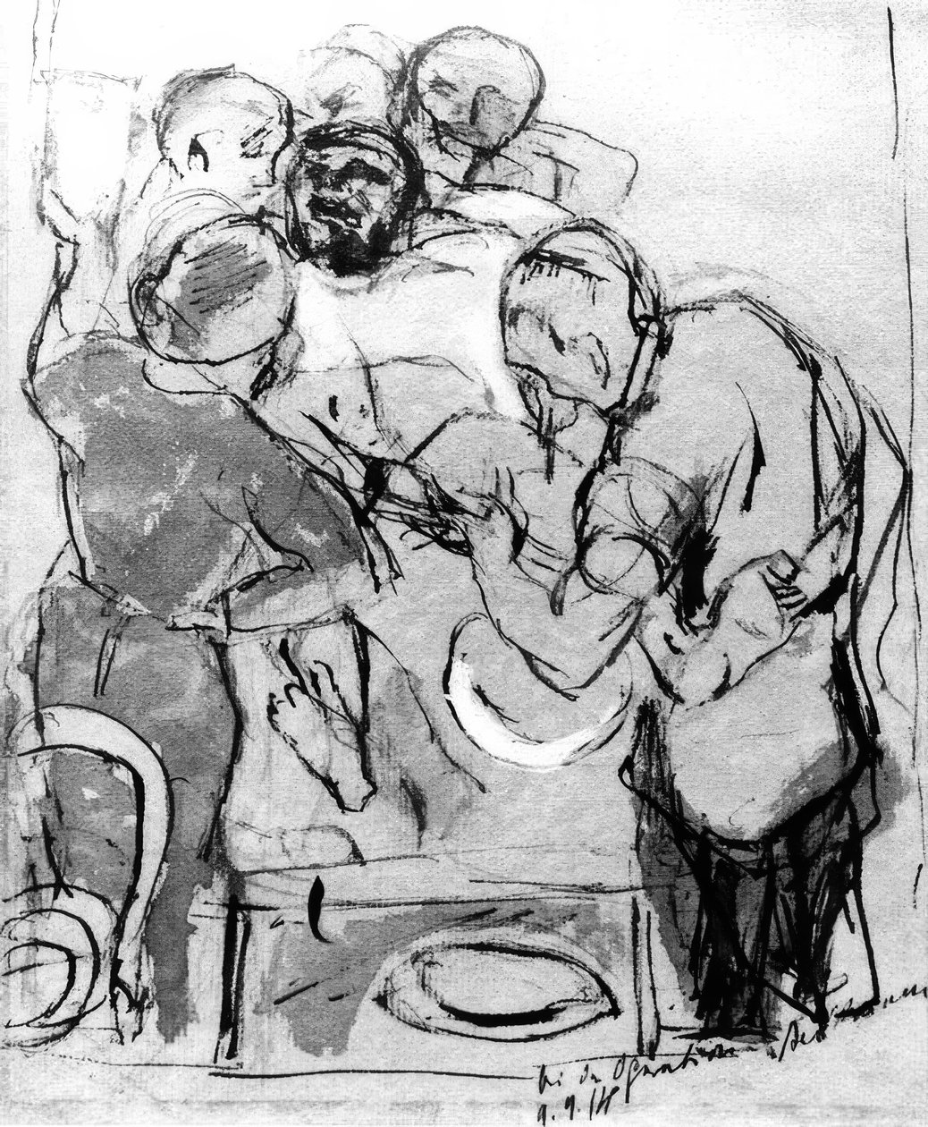 Under operasjonen av Max Beckmann