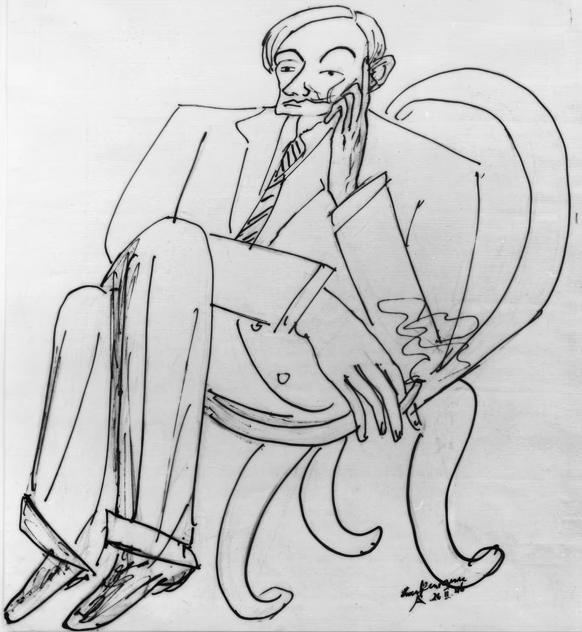 Portrett av Friedrich Vordemberge-Gilde - vorte av Max Beckmann
