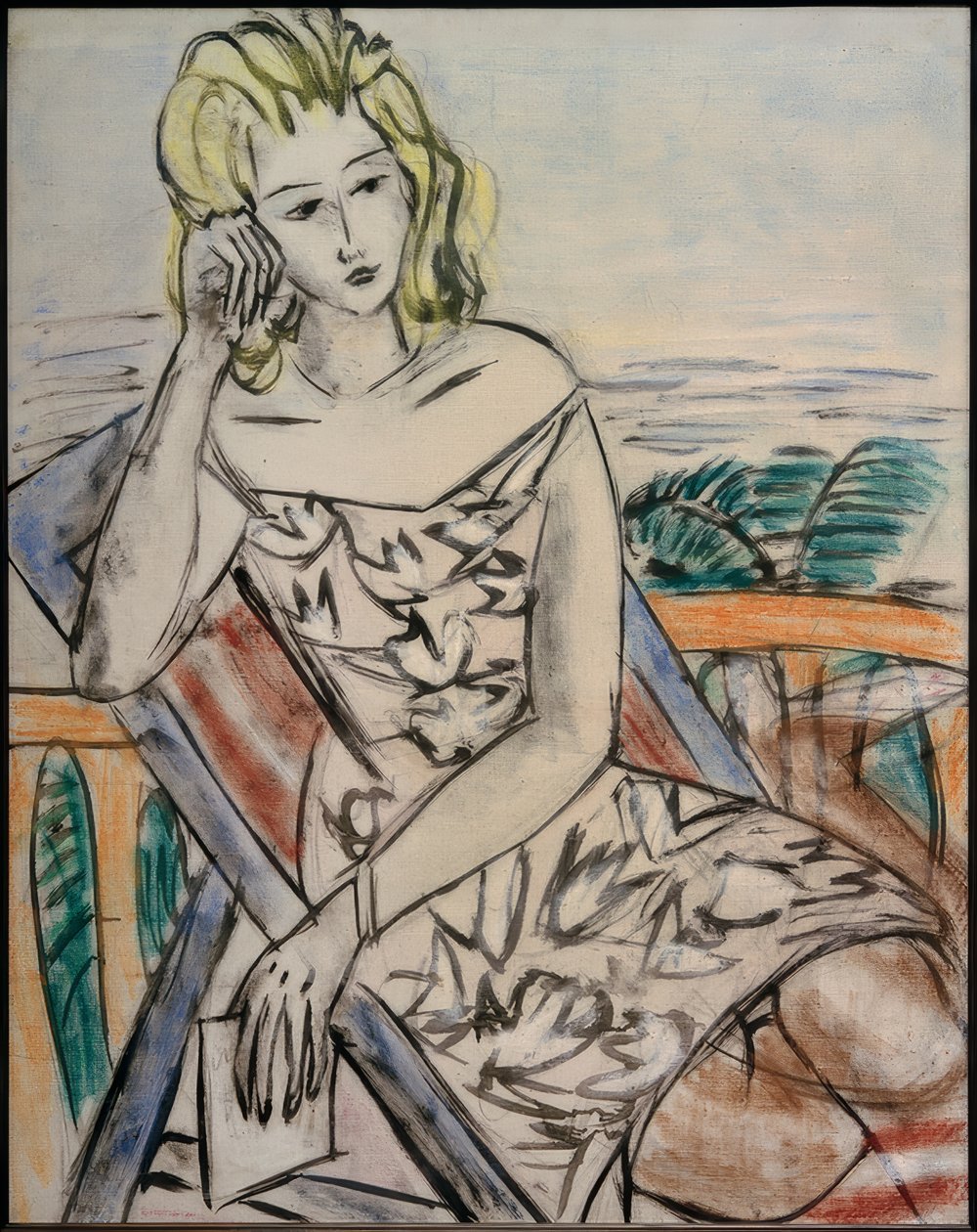 Portrett av en ung jente av Max Beckmann