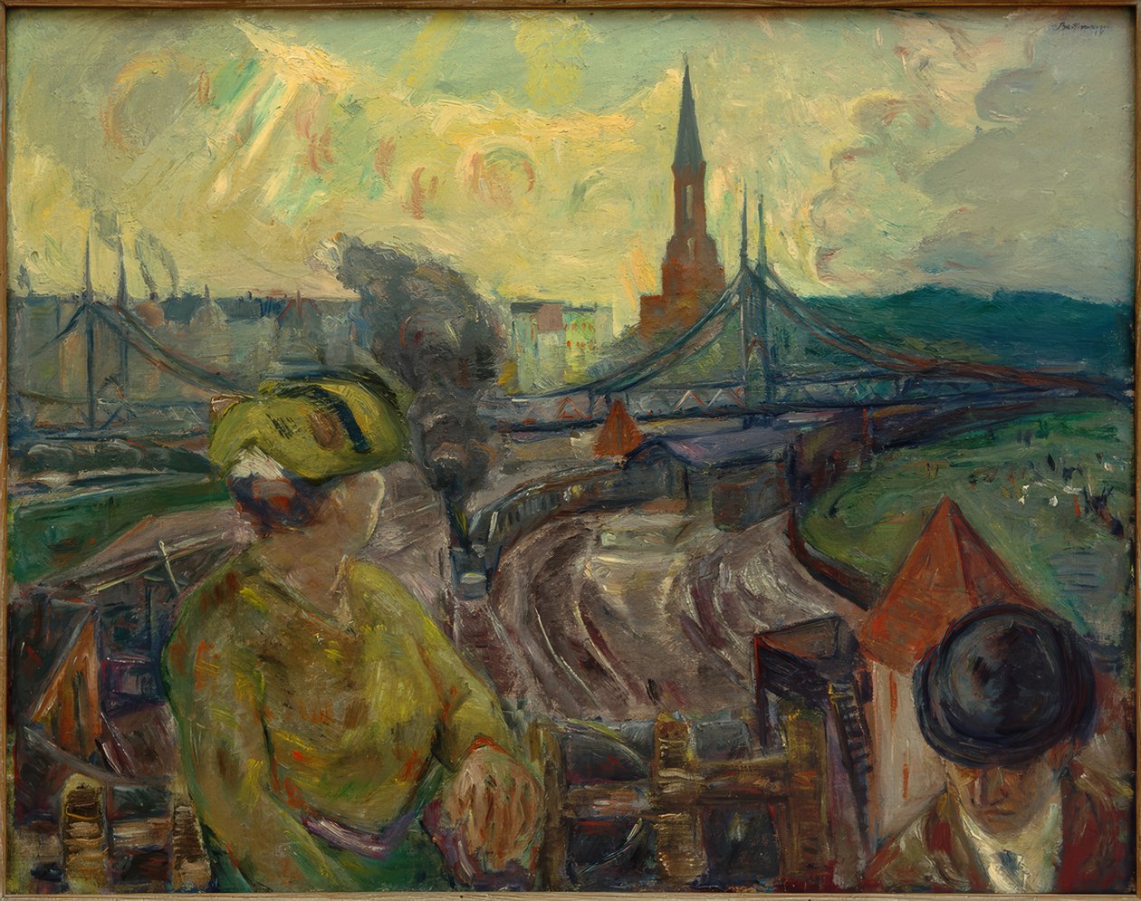 Utsikt over Gesundbrunnen jernbanestasjon av Max Beckmann