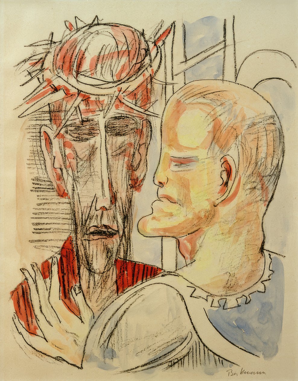 KRISTUS OG PILATUS (Kristus og Pilatus) av Max Beckmann