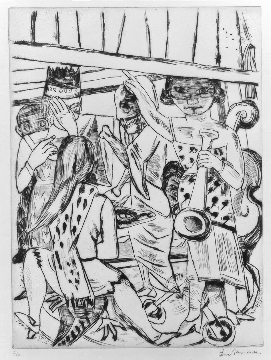 Gardinen går opp av Max Beckmann