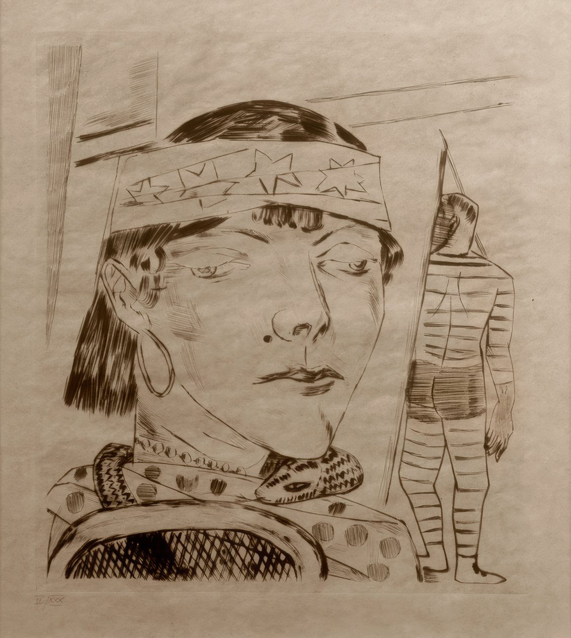Slangedamen av Max Beckmann