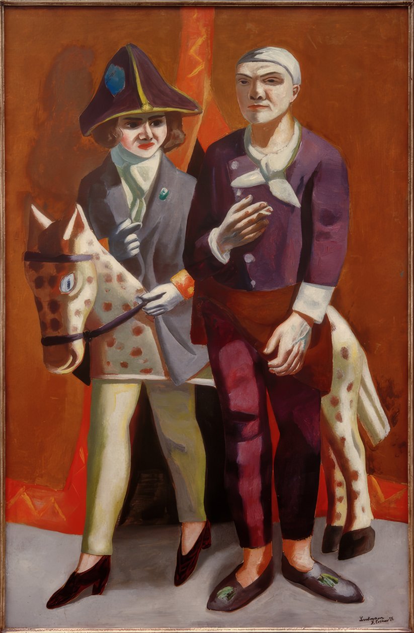 Karneval dobbeltportrett av Max Beckmann