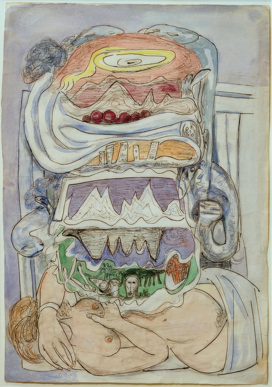 Drøm om verdenskart (univers) av Max Beckmann