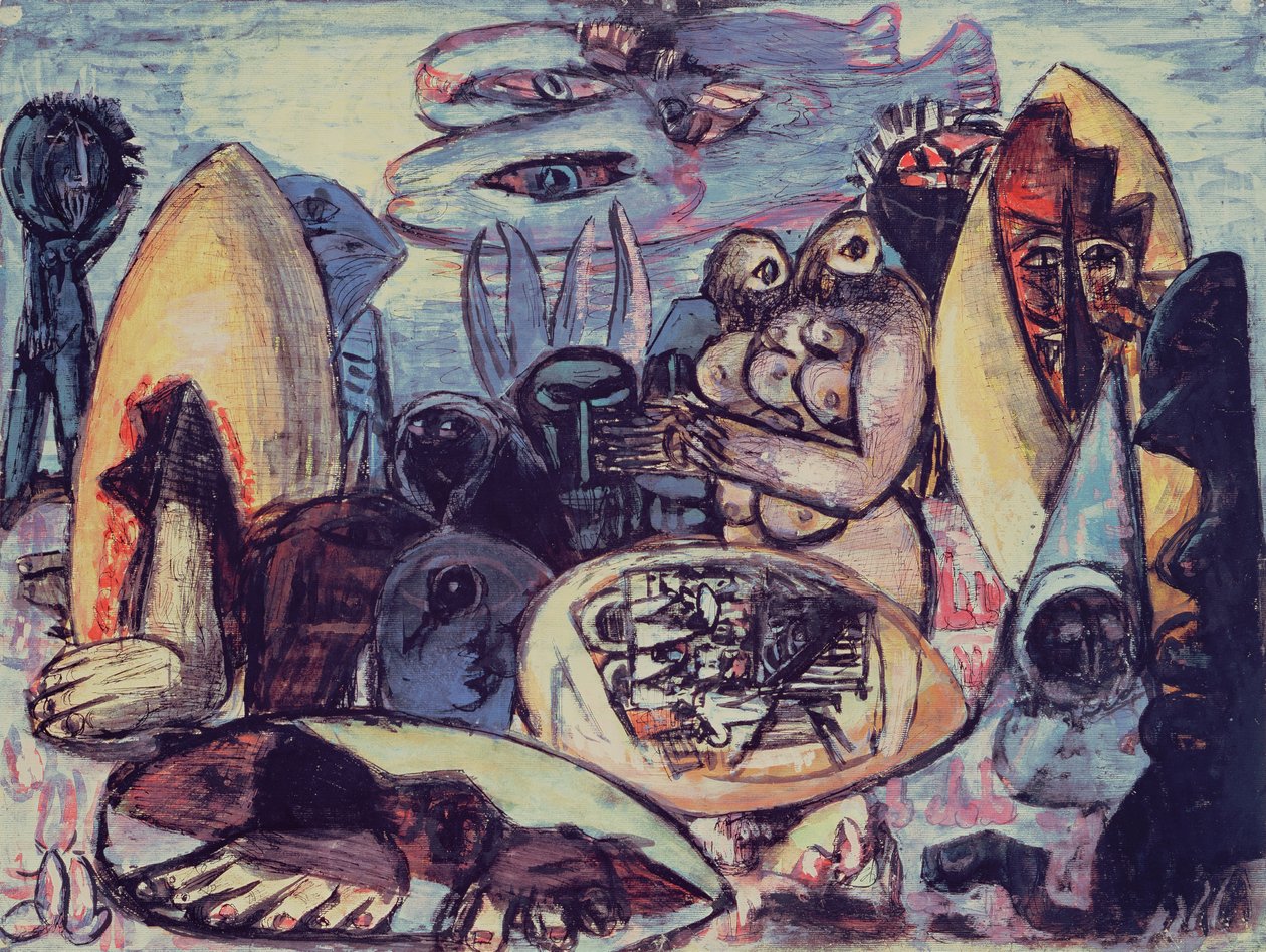 Fantastisk landskap av Max Beckmann