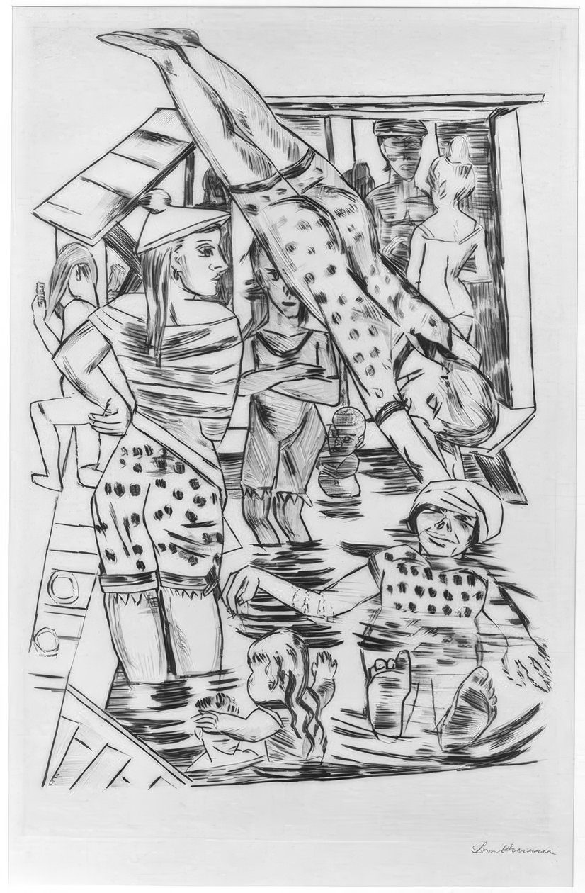 Damebad av Max Beckmann