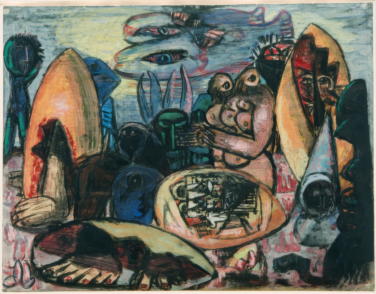 Tidlige mennesker av Max Beckmann