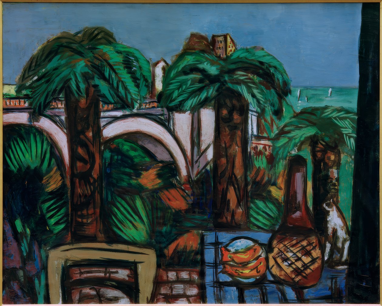Landskap med tre palmer. Beaulieu av Max Beckmann
