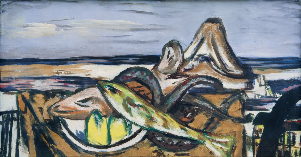 Landschaft mit sjømat av Max Beckmann