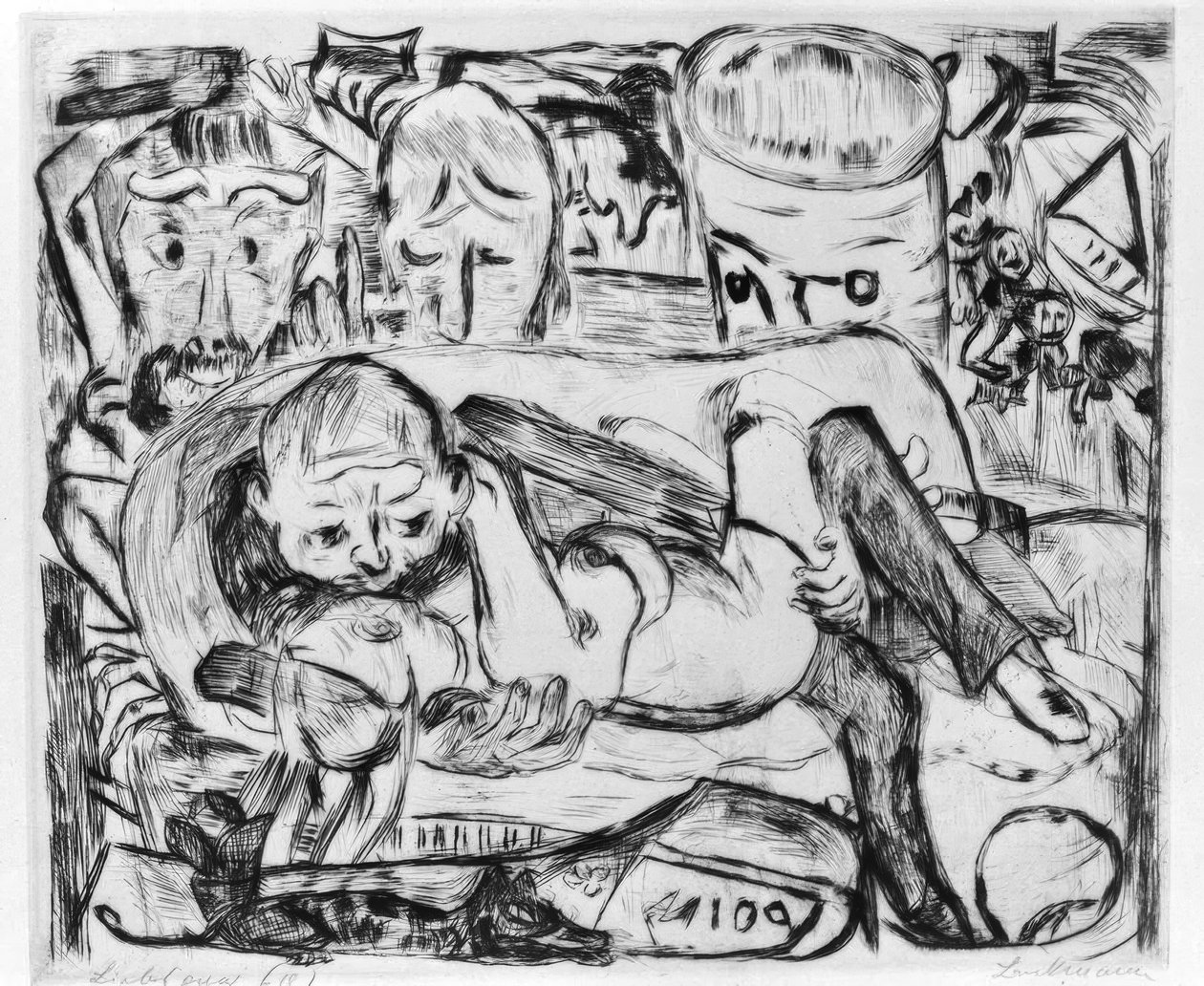 Elskere II av Max Beckmann