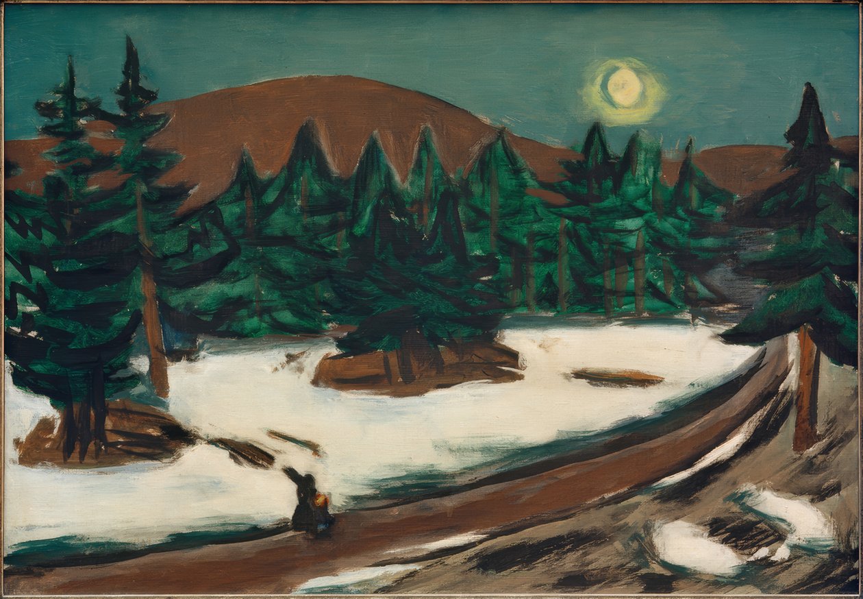 Månelandskap i fjellet med snø av Max Beckmann
